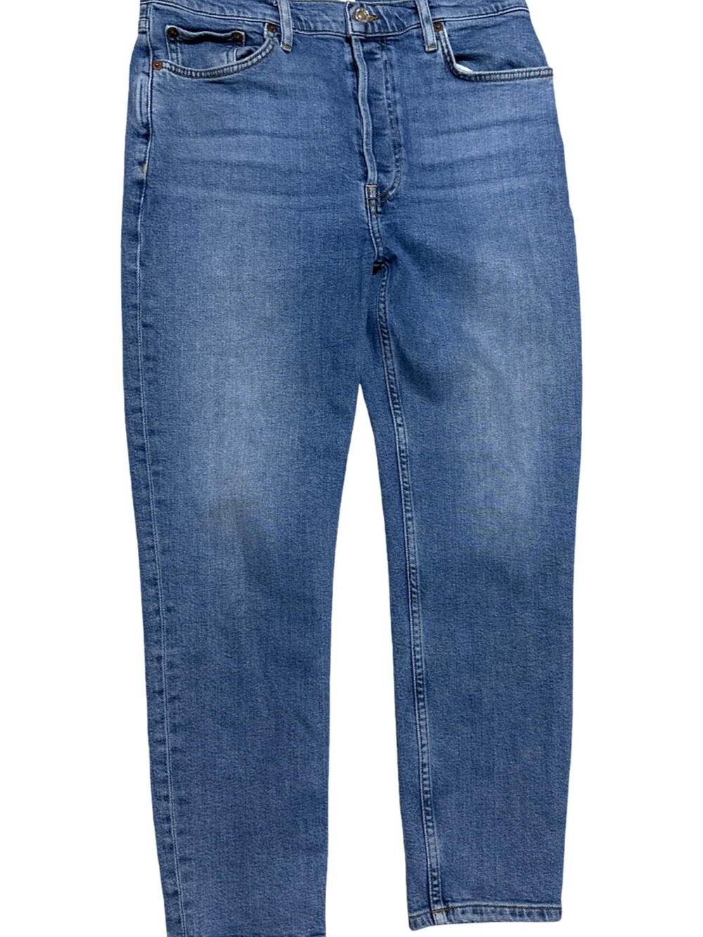 Re/Done Light Blue Straight-Leg Denim Jeans